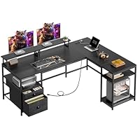 Amazon | REIBII L字デスク 幅168*奥行き120*高さ75cm 特大